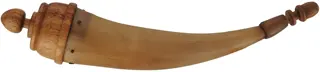 Priming Horn,
7", raised tip,
turned base with acorn finial